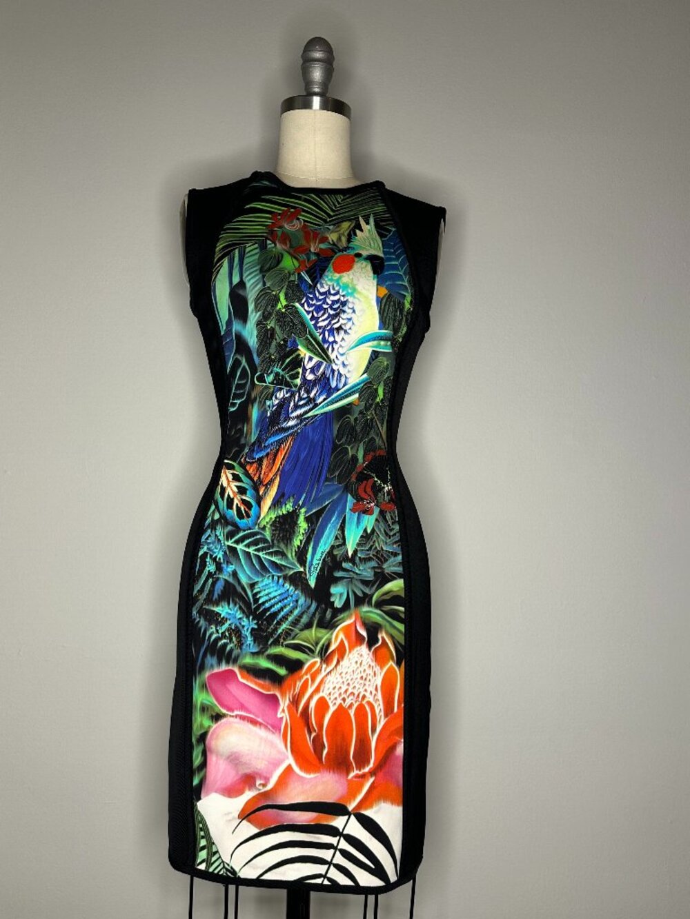 Roberto Cavalli Tropical Print Bodycon Dress | Italy